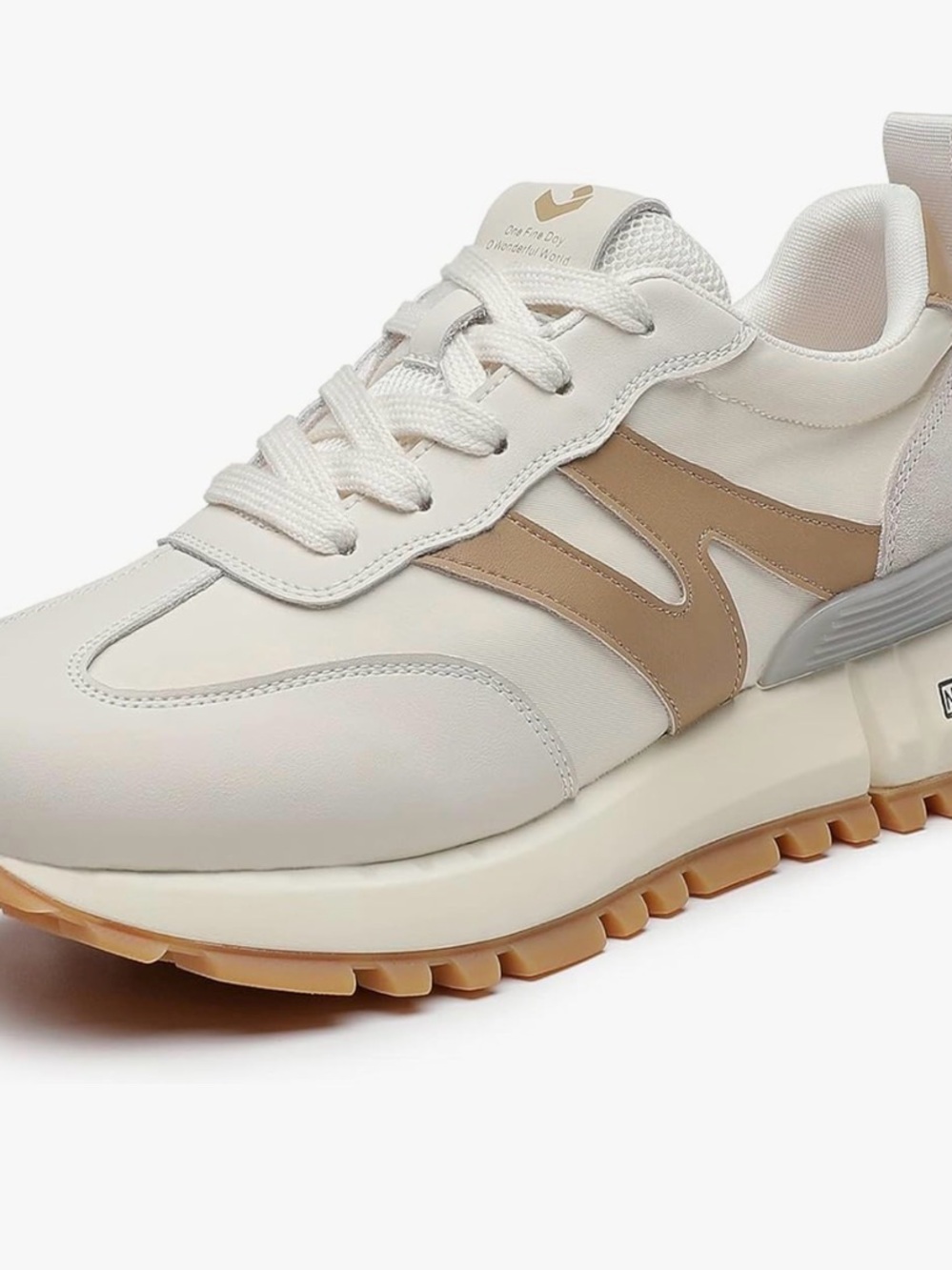 Neutral Cream & Tan Sneakers